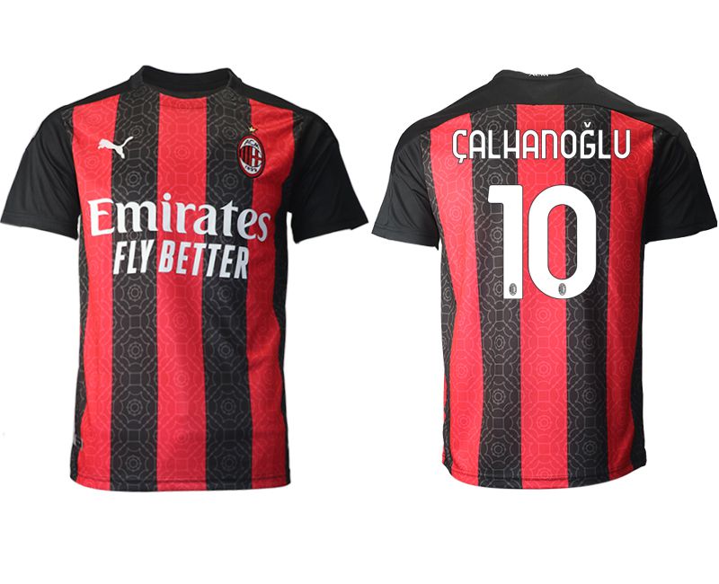 Men 2020-2021 club AC milan home aaa version #10 red Soccer Jerseys->ac milan jersey->Soccer Club Jersey